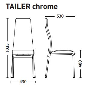 Стілець Тайлер II хром (Tailer II chrome) Новий Стиль